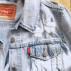 Levi Floral Embroidered Jean Jacket